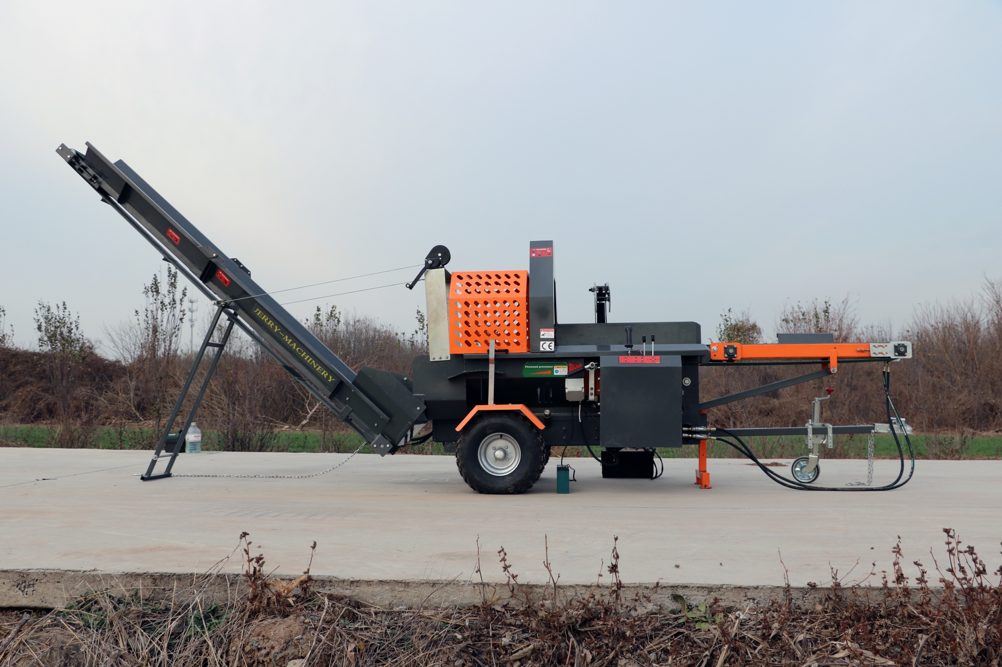 18HP Gasoline Log Splitter And Wood Shredder For Cutting Wood Branch