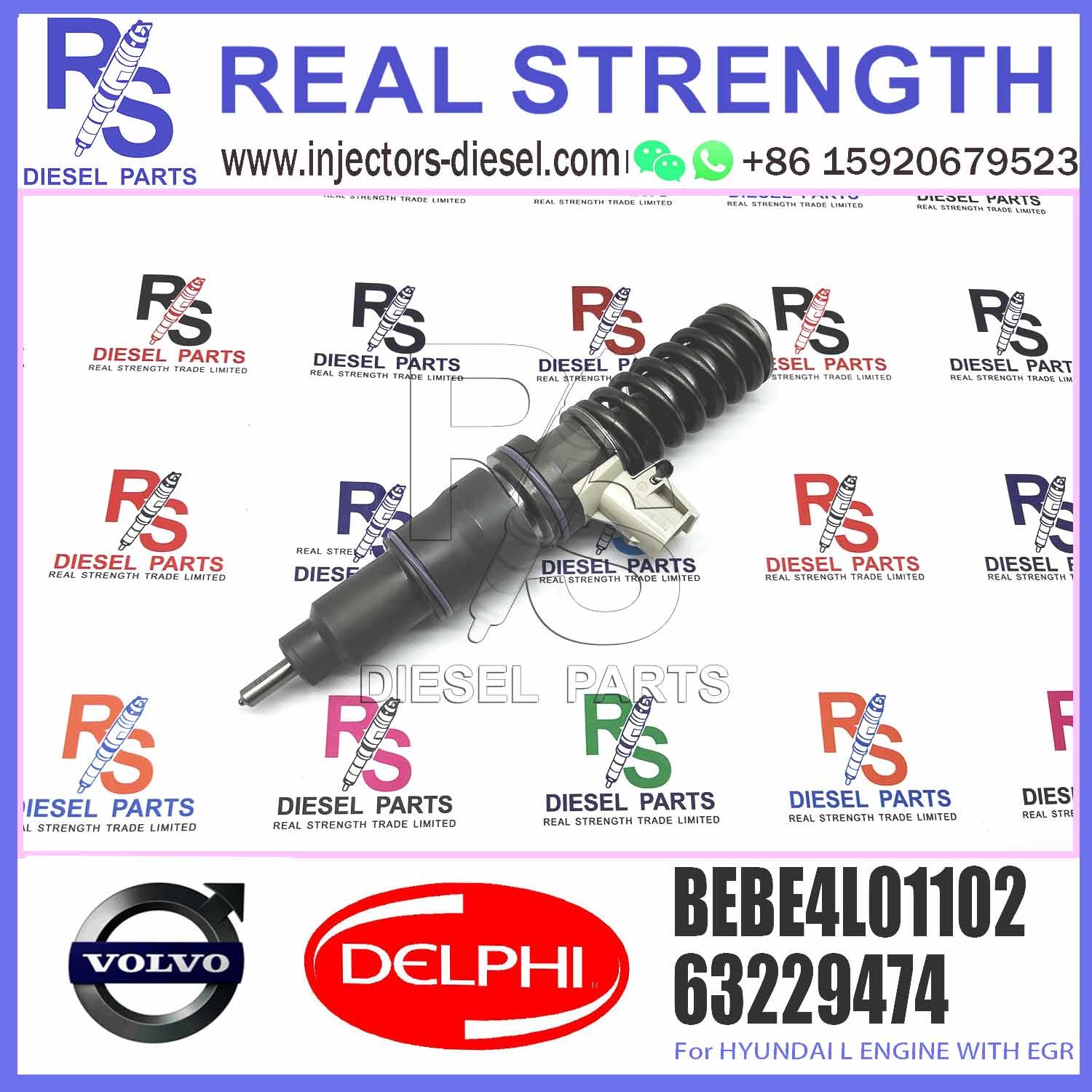 Diesel Fuel Injector BEBE4L01002 BEBE4L01102 For HYUNDAI L Engine Parts 33800-84710 fuel injector repair kit