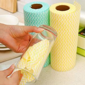 Quality Household Non Woven Kitchen Towels Roll Disposable Multiscene wholesale