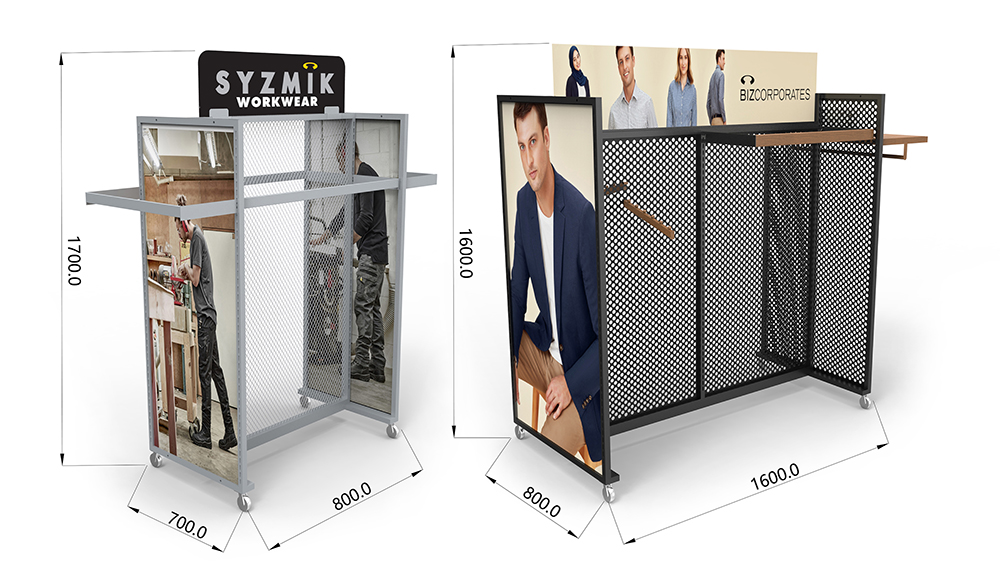Q235 Retail Wire Display Racks Metal Free Standing Wire Display Racks With Wheels