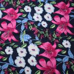 Customized Tops Blouses Soft Rayon Print Floral Knit Twill Viscose Fabric