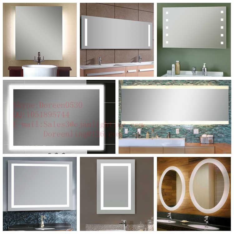 Square Wall Mounted Fog Free Shower Magnifying Mirror With Light Mirror Size 500x700mm