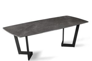Quality Rectangle Artistic Coffee Tables , Tempered Glass Coffee Table Black Leg wholesale