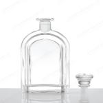 Classic Square Clear Packing Wine Bottle With Glass Lid 500ml 750ml 1000ml
