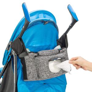 Quality Universal Baby Stroller Organizer Bag With Insulated Cup Bottle Holders and Wipes Pouch wholesale