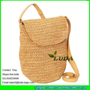 Quality LUDA wholesale raffia shoulder tote bag fashion sling straw raffia handbags wholesale