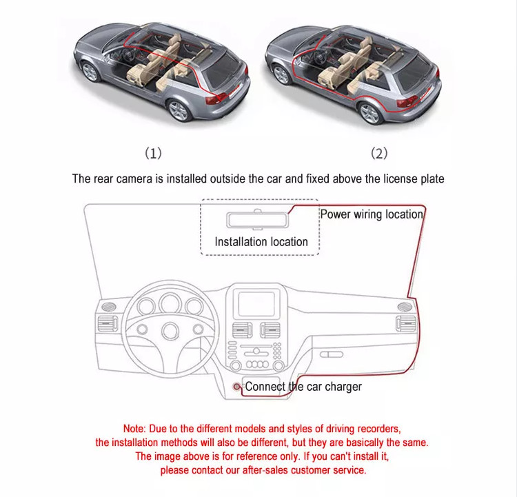 10inch 1440P 1080P Dashboard Dash Cam WIFI GPS Night Vision
