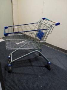 Quality Chrome Plated Iron Wire Shopping Trolley / Movable Store Hand Wire Shopping Cart wholesale