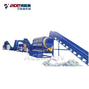 Quality PP PET Bottle Plastic Recycling Washing Line Delabelling Crushing Drying wholesale