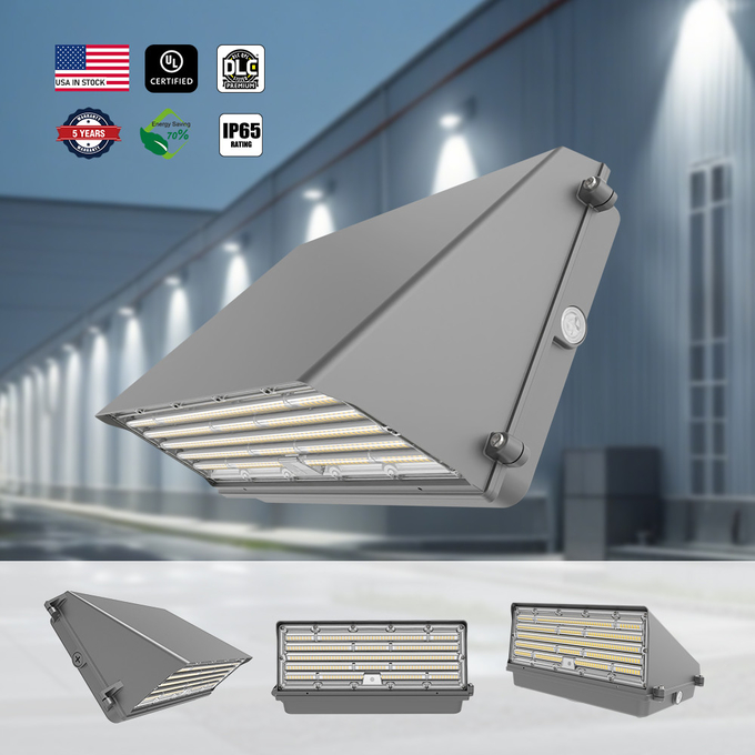 Full Cut Off Street Outdoor Wallpack Lamp Waterproof IP65 80W/100W Selectable 277V 347V 480V LED Wall Pack Light