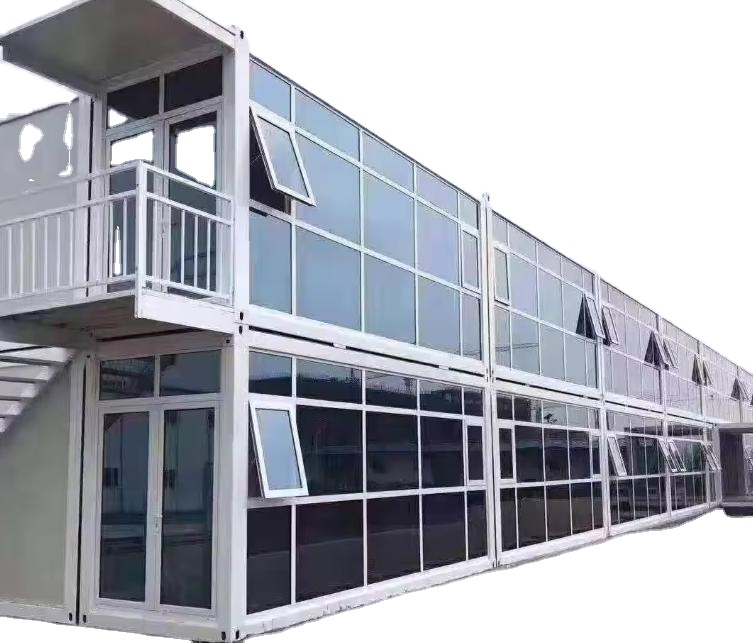 Flat Pack Container Detachable Steel Door Office Mobile Modular Glass Wall Tiny Home
