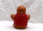 Gingerbread Man Ceramic Cookie Jar Holiday Gifts With Red Cloth Cookie Jar