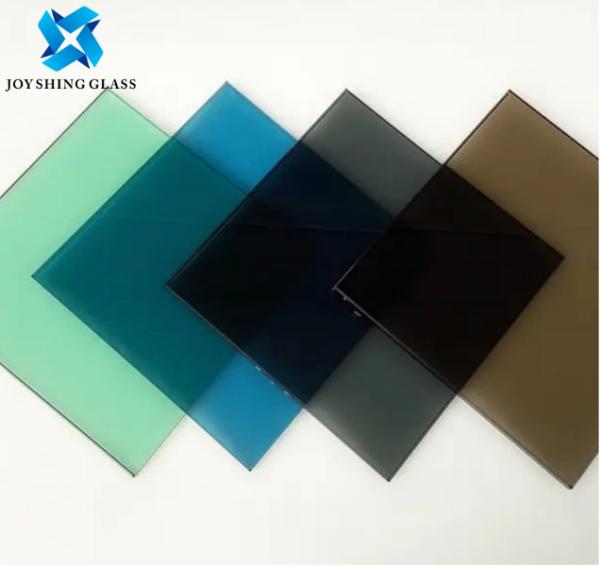 Reflective Tinted Float Glass Bronze Dark Blue Green Grey Euro Gray For