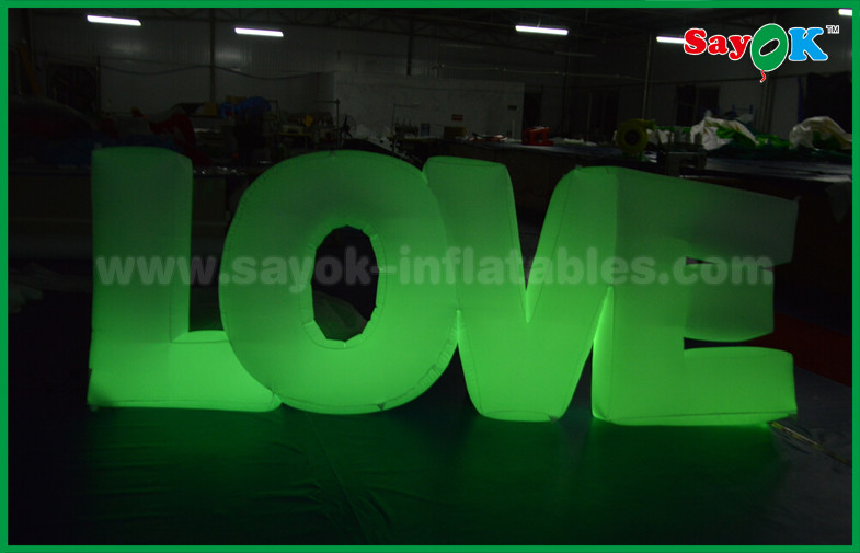 Romantic Inflatable Lighting Decoration , Inflatable Love Letter With LED Light