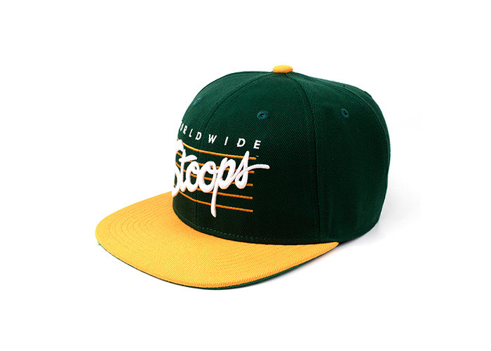 3D Embroidery Cool Snapback Baseball Cap , Flat Brim Baseball Cap Daily Used For Man