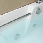 LED Light Whirlpool Massage Bathtub M1823 White Pure Sanitary Grade