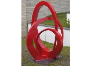 Quality Public Park Stainless Steel Sculpture Red Painted Abstract Metal Sculpture wholesale