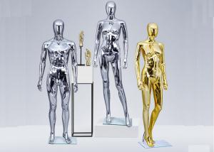 Quality FRP Standing Female Window Fashion Display Mannequin Chrome With Silver Or Golden Color wholesale