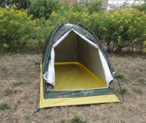 Quality Single Person One Door Camouflage Travel Dome Tent Army Color Camping Tent(HT6009) wholesale