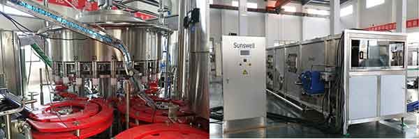 5000bph Capacity Liquid Filling Machine Of Three-Stage Circulating Cooling Water