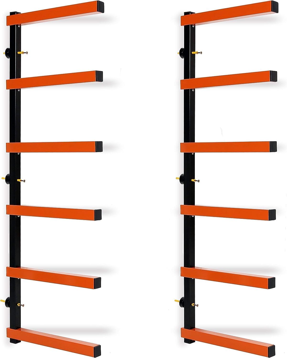 Powder Coated 6-Tier Lumber Storage Rack for Space Saving and Organized Wood Storage
