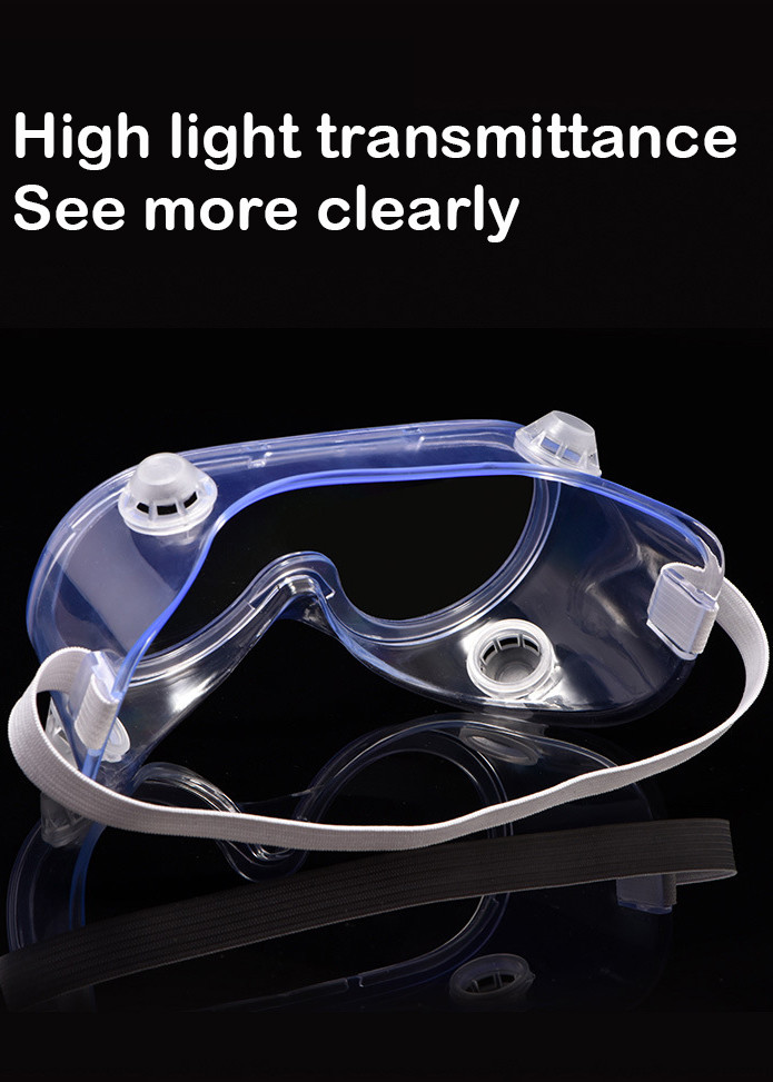 PVC Body Eye Protection Goggles , Lightweight Anti Dust Safety Glasses