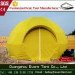 Double - coated pvc Luxury Camping Tent , small yellow geodesic dome tent for