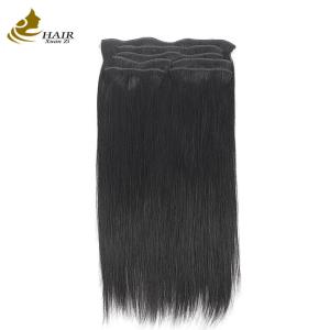 Quality Brazilian Long Straight Hair Weave Black Auburn Human Hair Bundles Clip In wholesale