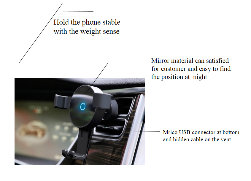 Windshield Wireless Car Air Vent Cell Phone Charging Holder