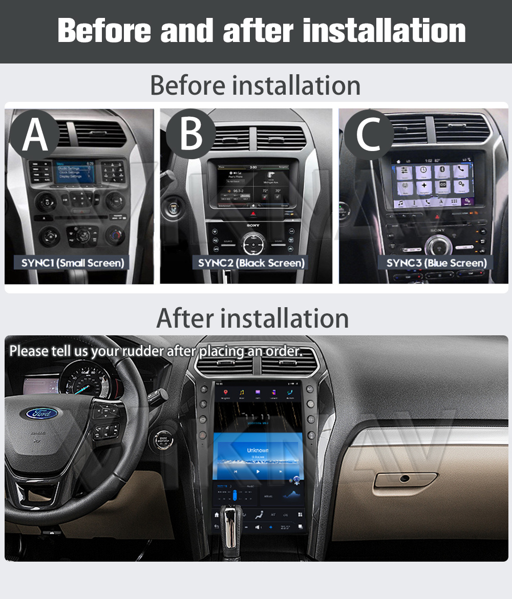 Viknav Car Radio For Ford Explorer (2011-2019) 14.4 inch Multimedia Player GPS Navigation Head Unit DSP Carplay