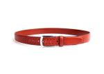 Handmade 3.5CM Mens Embossed Leather Belt For Jeans Slacks