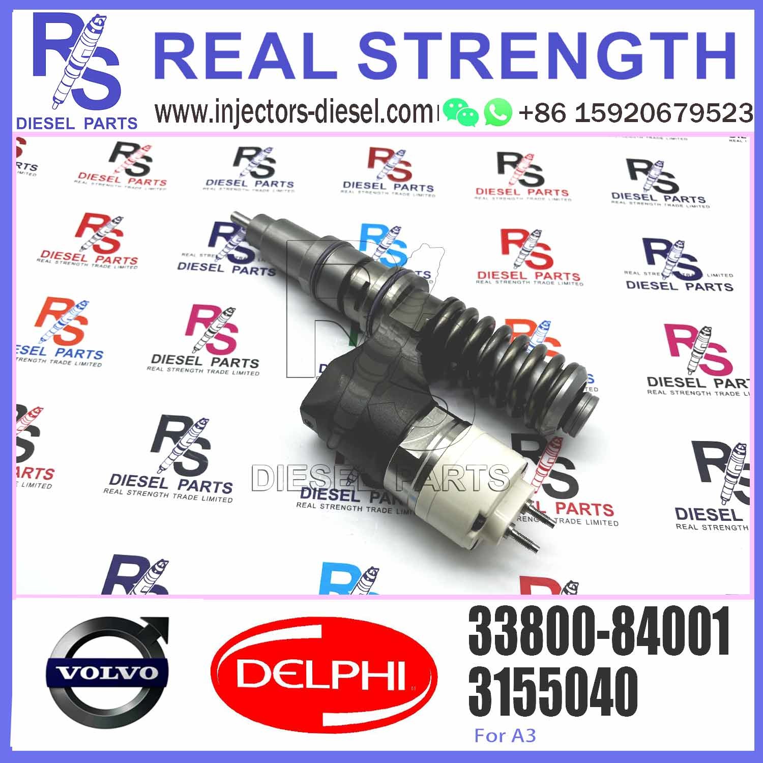 33800-84001 High Quality Hot Sale Common Rail Fuel Injection Diesel Fuel Injectors 33800-84001 For HUUNDRI D6CA