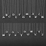Fashion Minimalist Jewelry 925 Sterling Silver Simple Necklace 26 Alphabet