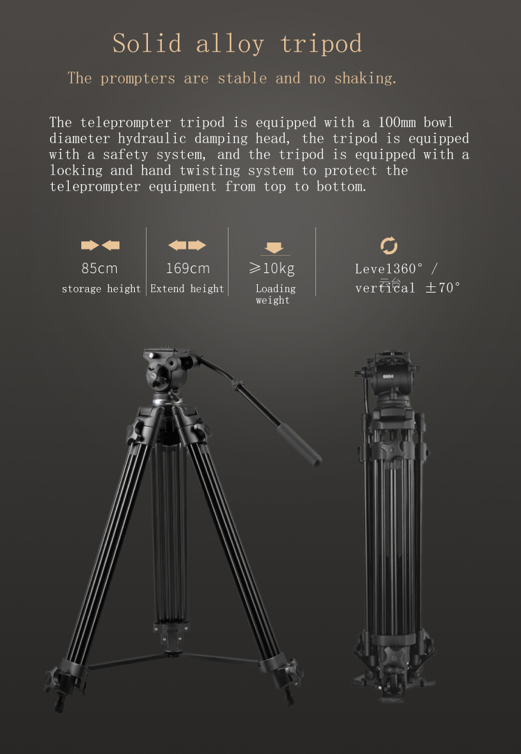 Foldable 24 Inch Dual Screen Teleprompter for Conference Speaking Engagements