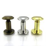 Metal M4 30mm Flat Slotted Head Book Binding Screws With Nickel Plated Finish