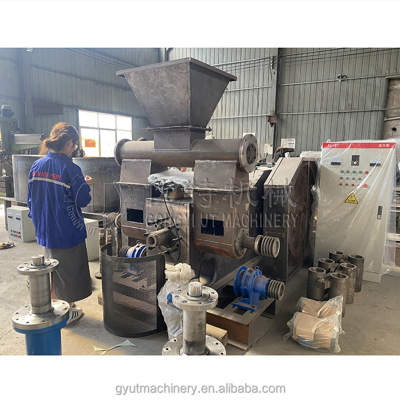 Edible Mushroom Sawdust Application One Shot Molding Biomass Block Fuel Forming Machine