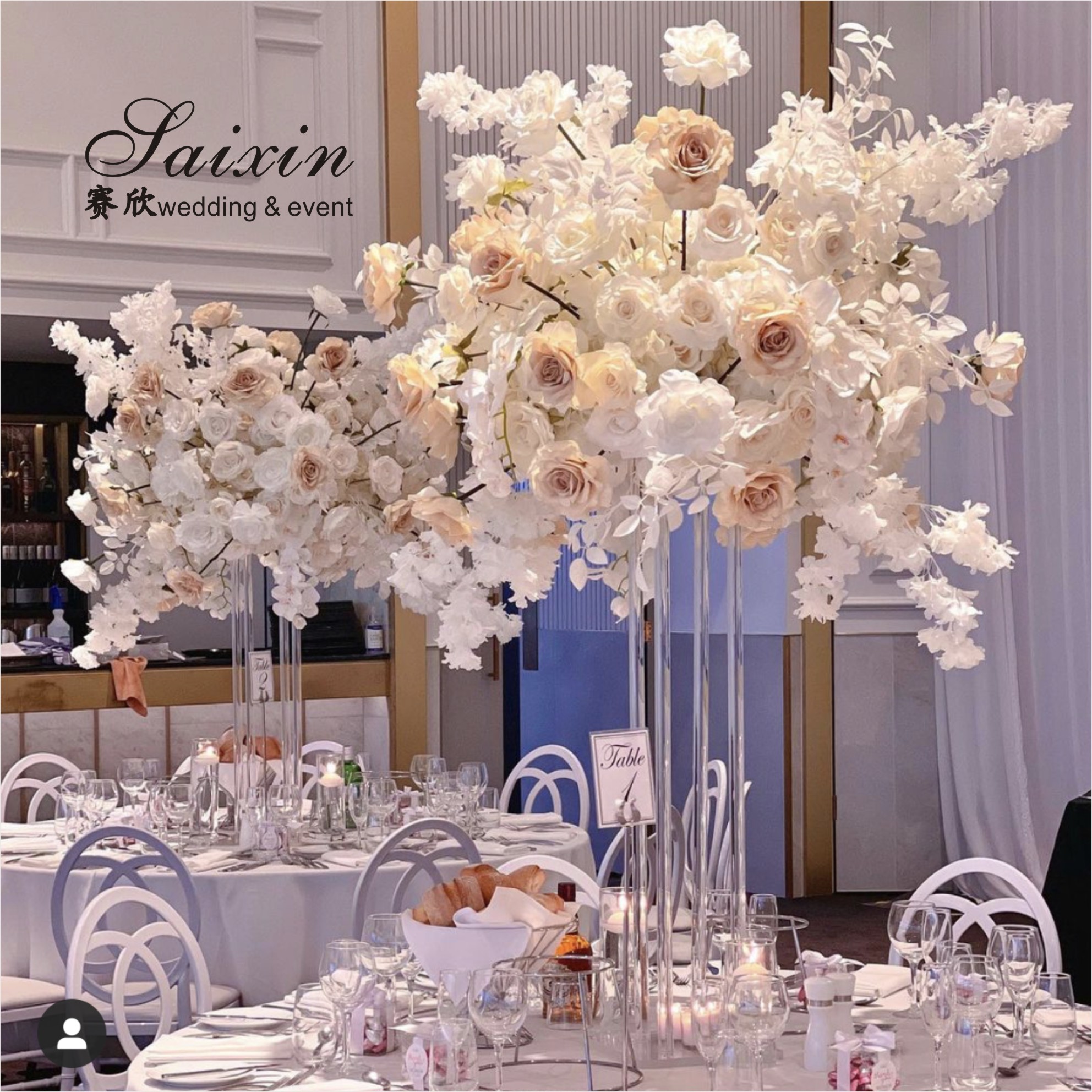 ZT-369 Hot sale square gold metal flower stand for wedding decoration