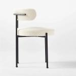 Adjustable Modern Upholstered Dining Chairs White Upholstered Side Chair