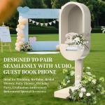 Premium Metal Wedding Telephone Booth with Audio/Video Guestbook Recording