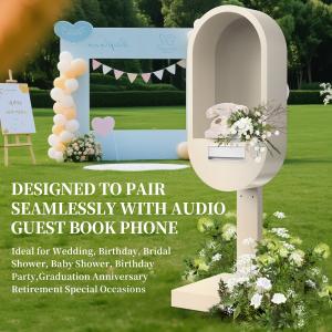 Quality Premium Metal Wedding Telephone Booth with Audio/Video Guestbook Recording System wholesale