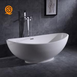 Quality Acrylic Freestanding Soaking Bathtub Matt White For Office Building wholesale