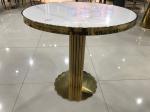 Good Load Bearing 80cm Marble Metal Coffee Table
