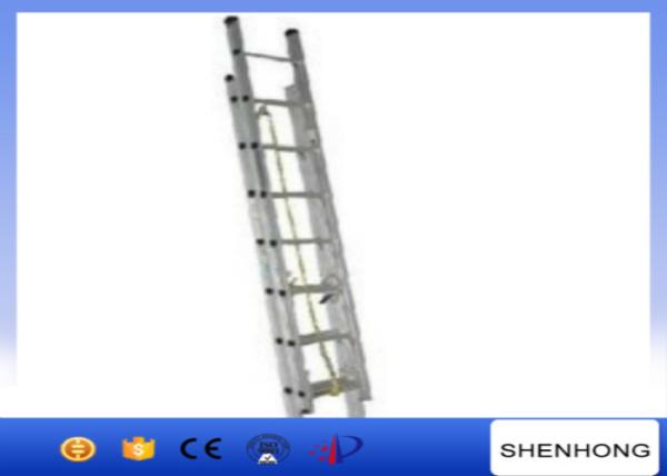Aluminum alloy telescopic ladder , straight ladder for 4-8m for line constructio