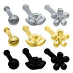 Stainless Steel Gold Nose Piercing Jewellery Nose Pin Set Indian 3pcs Per Set