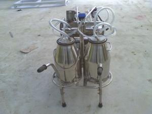 Quality XD32WY-2 twin buckets and Oilless Vacuum pump Electric motor mobile milking machine wholesale