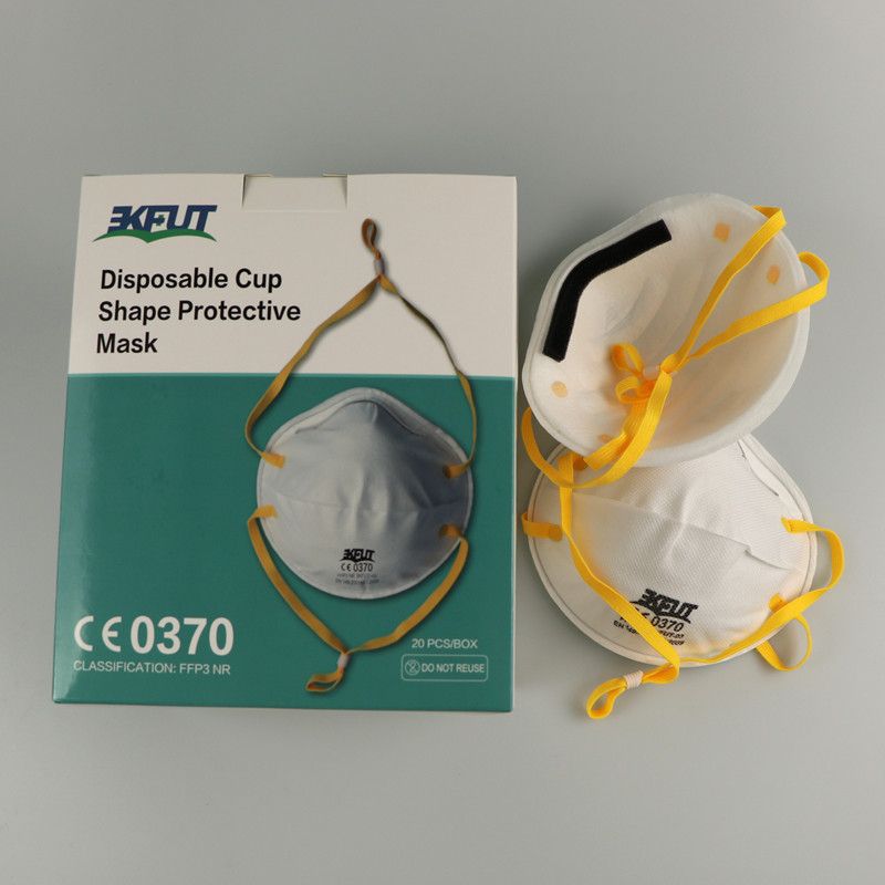 FFP3 Excellent Air Permeability Disposable Face Mask Cup Respirator
