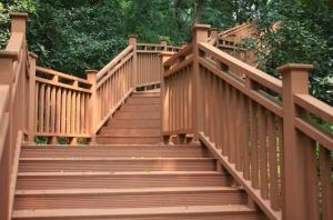 Quality ECO Recycle Wpc Stair Railing Plastic Superior Systems Vinyl Railing Decking wholesale