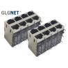 Buy cheap 4 Channels 0.2mm Copper Alloy 2X4 Ports Magnetic RJ45 Connector from wholesalers