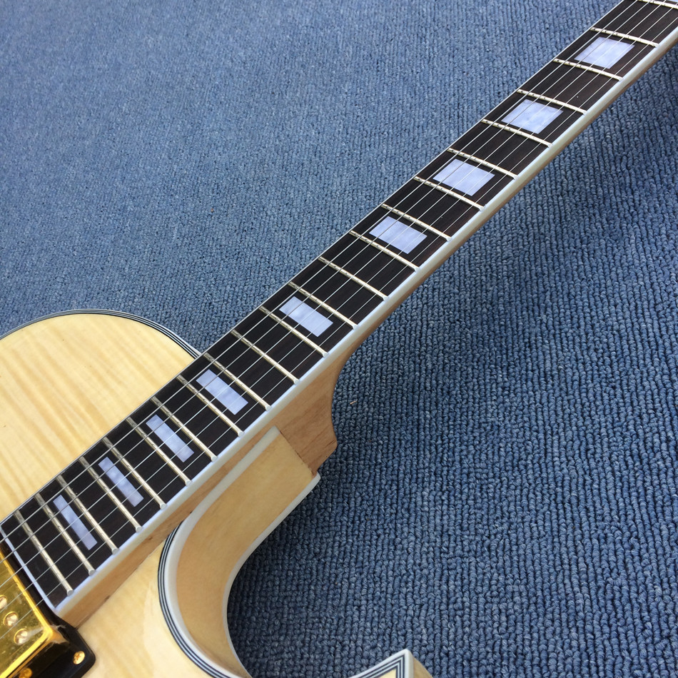 New style high-quality hollow body jazz electric guitar, flamed maple top electric guitar