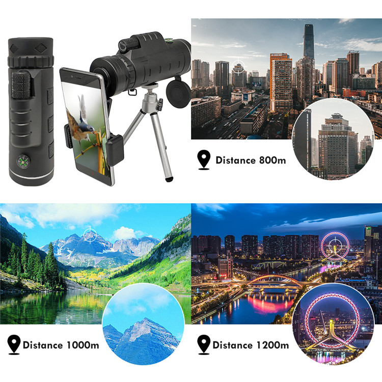 High Power 40x60 Phone Lens Telescope Monocular With Tripod
